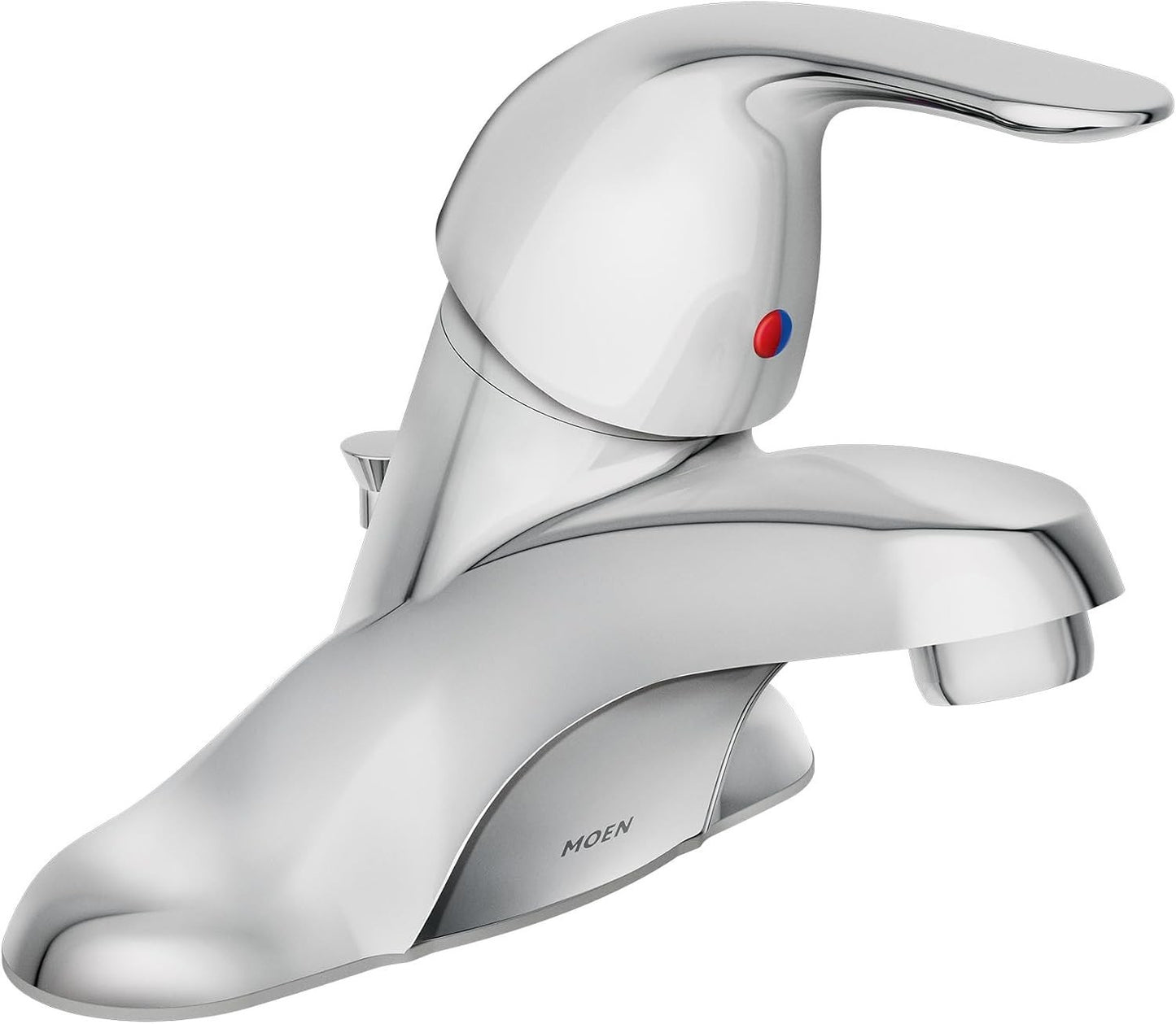 Moen WS84503 Adler Chrome Single-Handle Low Arc Centerset Bathroom Faucet