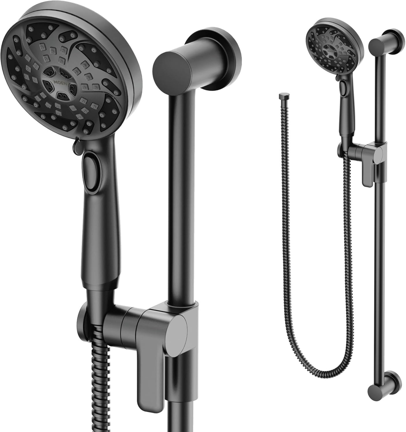 Moen 3670EPBL Handheld Shower Head Slide Bar Matte Black 5-Spray New