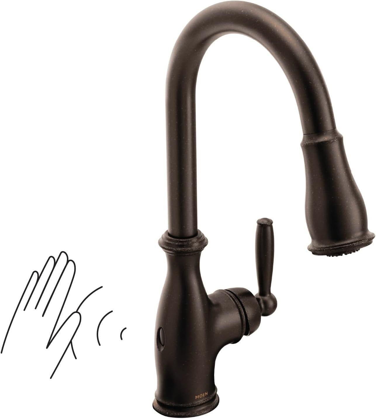 Moen 7185EWORB Brantford Kitchen Faucet Oil Rubbed Bronze MotionSense Wave New