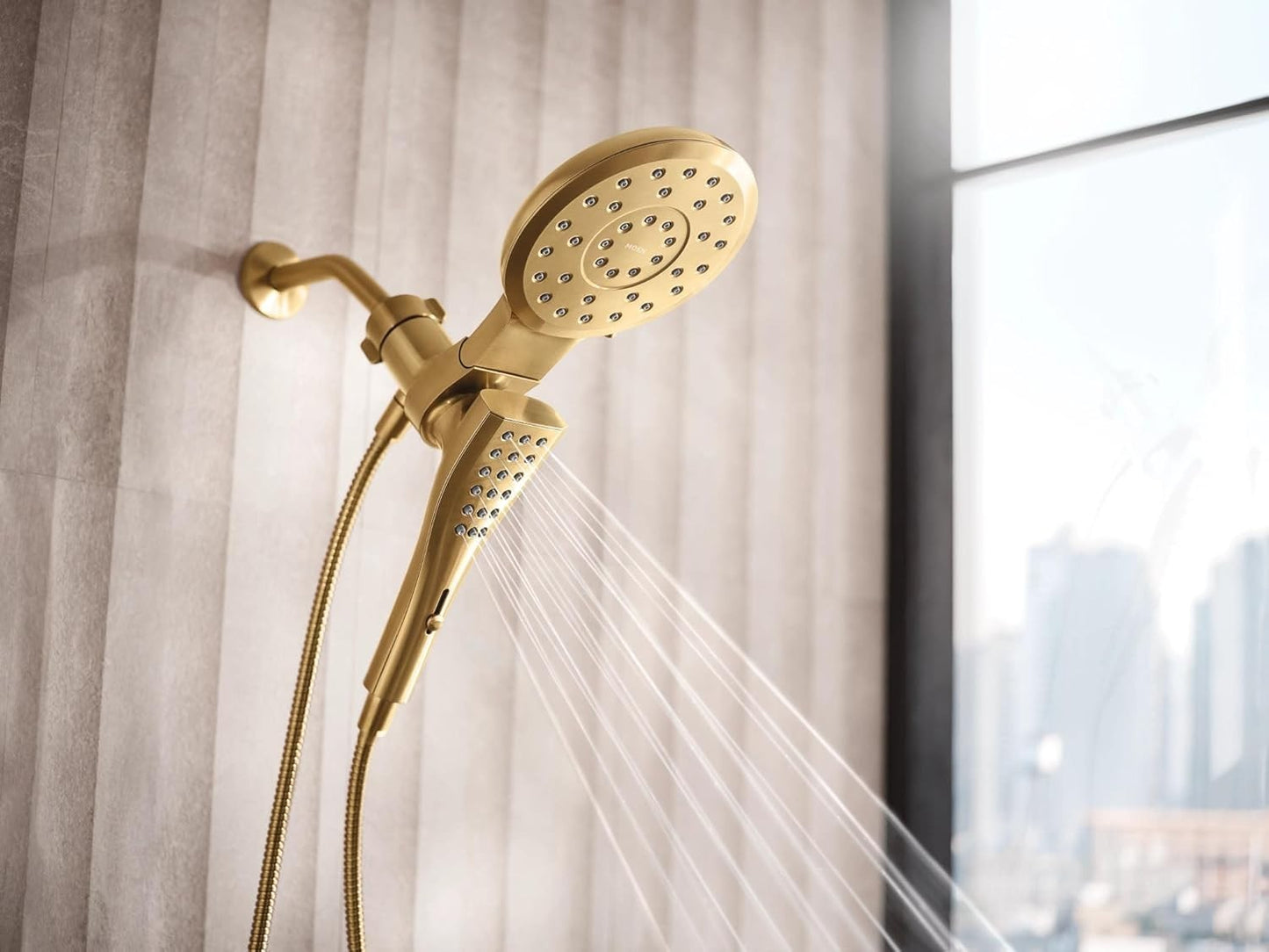 Moen 220C3BG Verso Combination Shower Head Brushed Gold Magnetix Handshower New