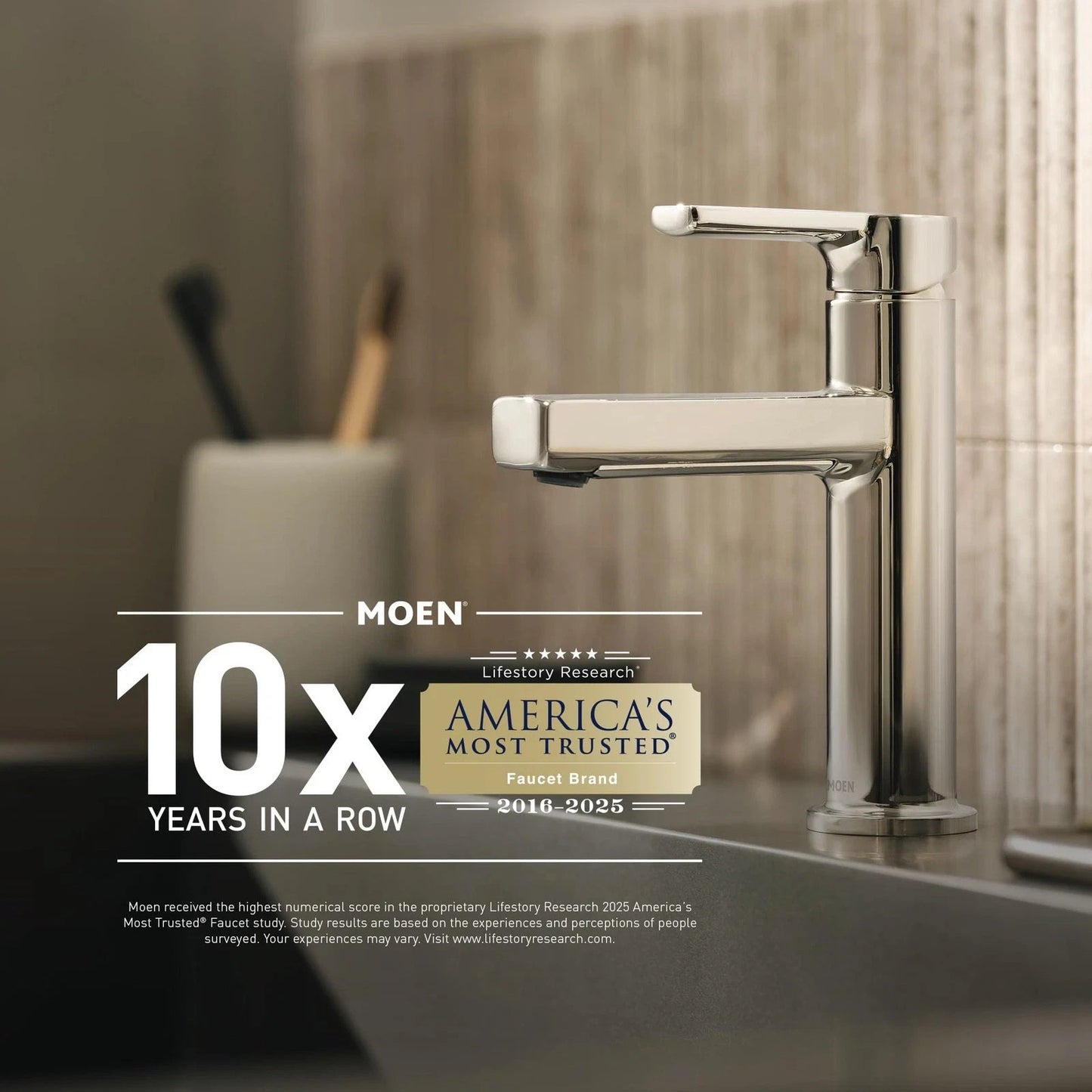 MOEN Cia T6223 Chrome Two-Handle Deck Mounted non diverter Roman Tub Faucet