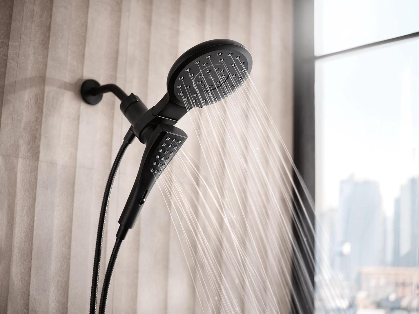 Moen 220C3BL Verso Combination Shower Head Matte Black Magnetix Handheld New