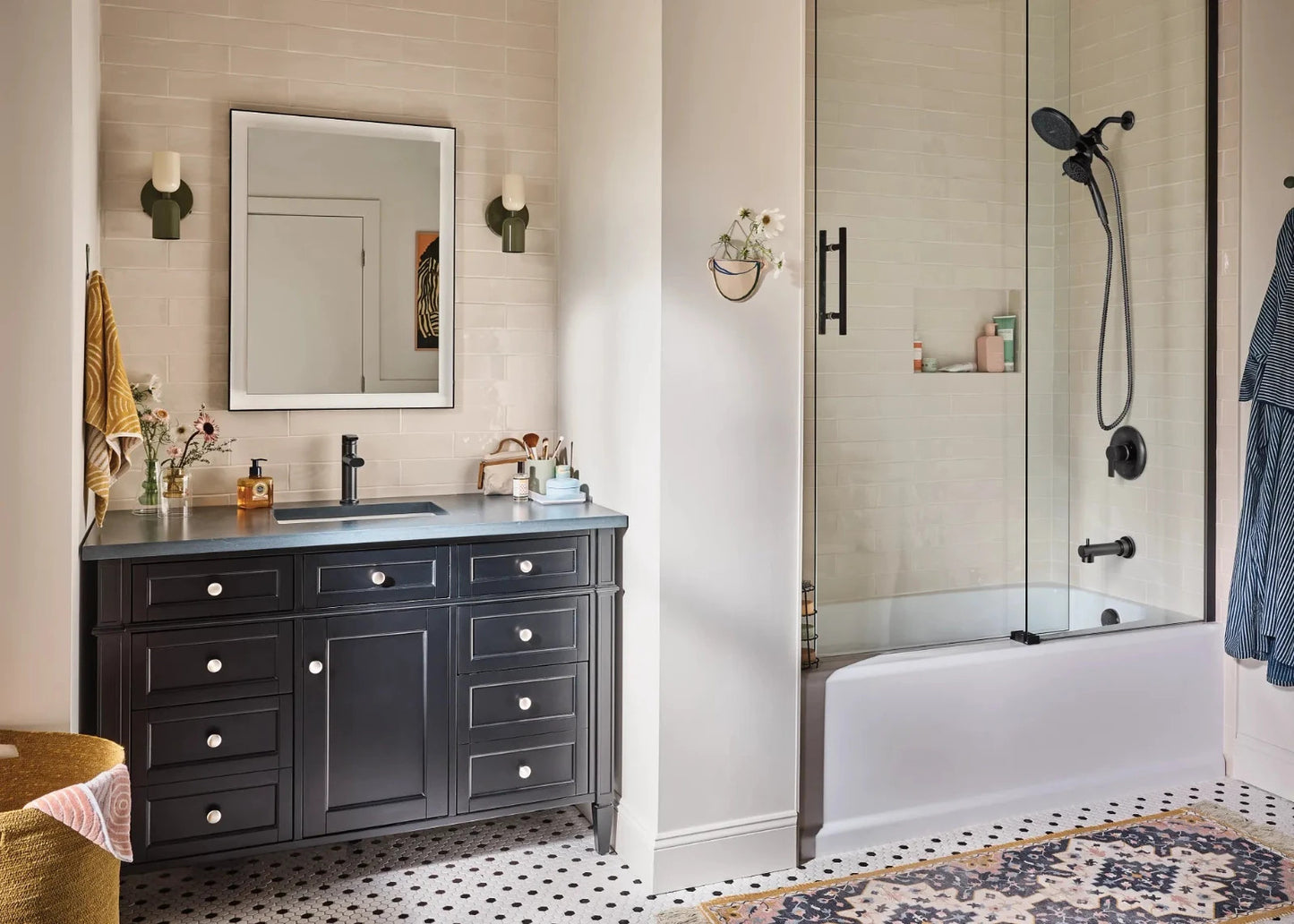 Moen 84794BL Meena Single Handle High Arc Bathroom Faucet Matte Black New