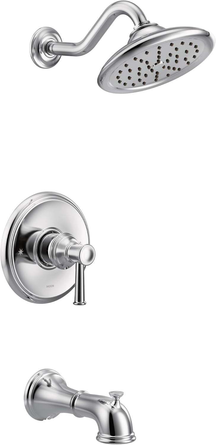 Moen UT3313 Belfield Chrome M-CORE 3-Series Tub Shower Trim Rainshower Head New