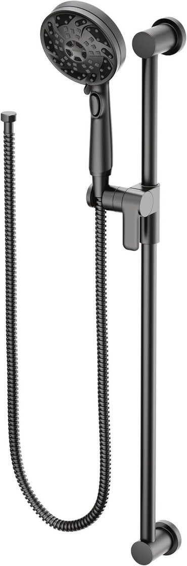 Moen 3670EPBL Handheld Shower Head Slide Bar Matte Black 5-Spray New