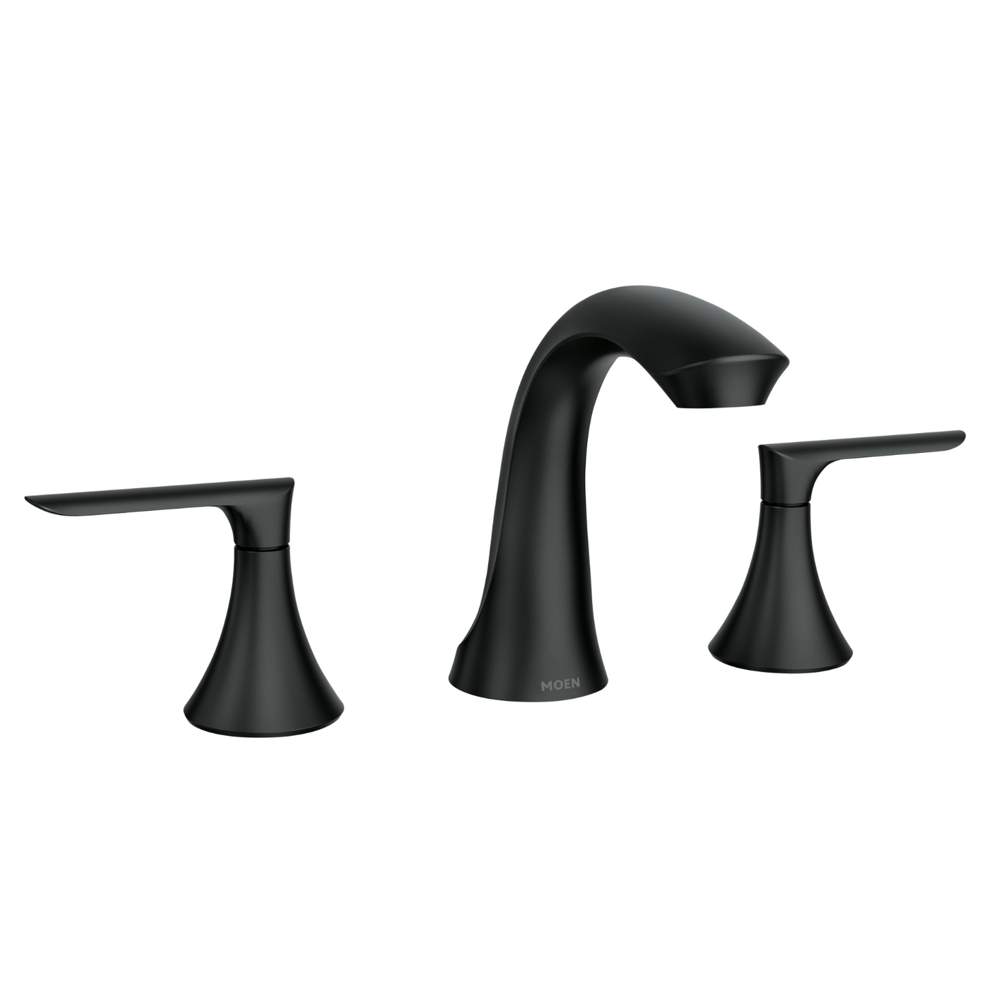 Moen 84517BL Findlay Matte Black Two-Handle High Arc Widespread Bathroom Faucet