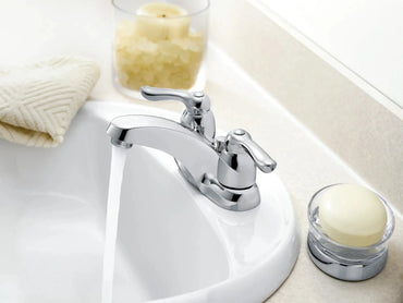 Moen 4925 Chateau Chrome Two-Handle Low Arc Bathroom Faucet New