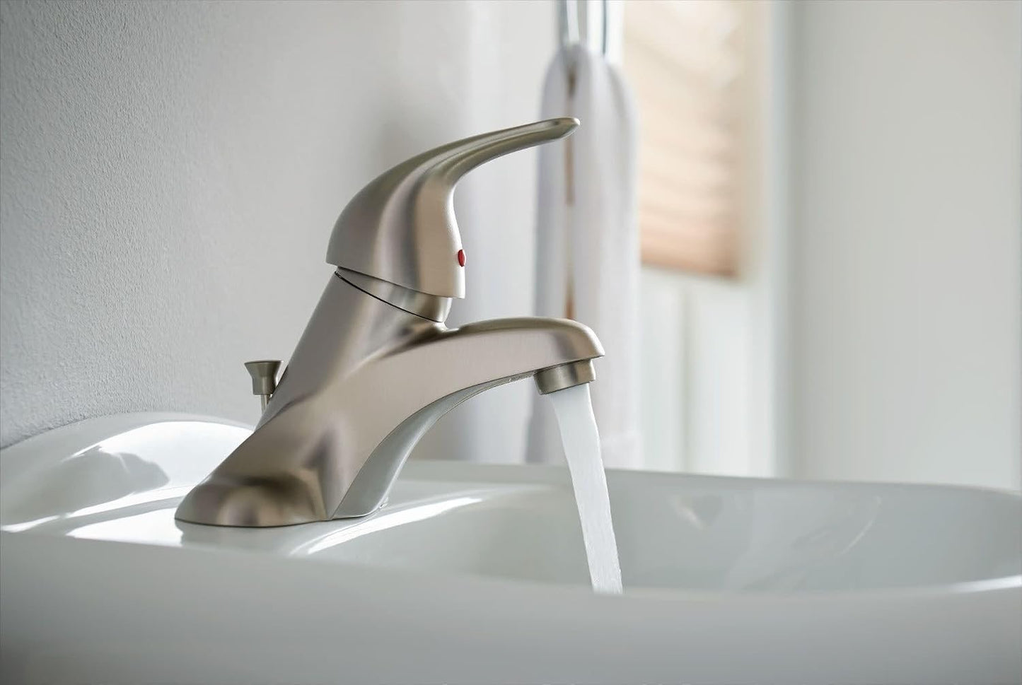 Moen WSL84502SRN Adler Spot Resist Brushed Nickel Single-Handle Bathroom Faucet