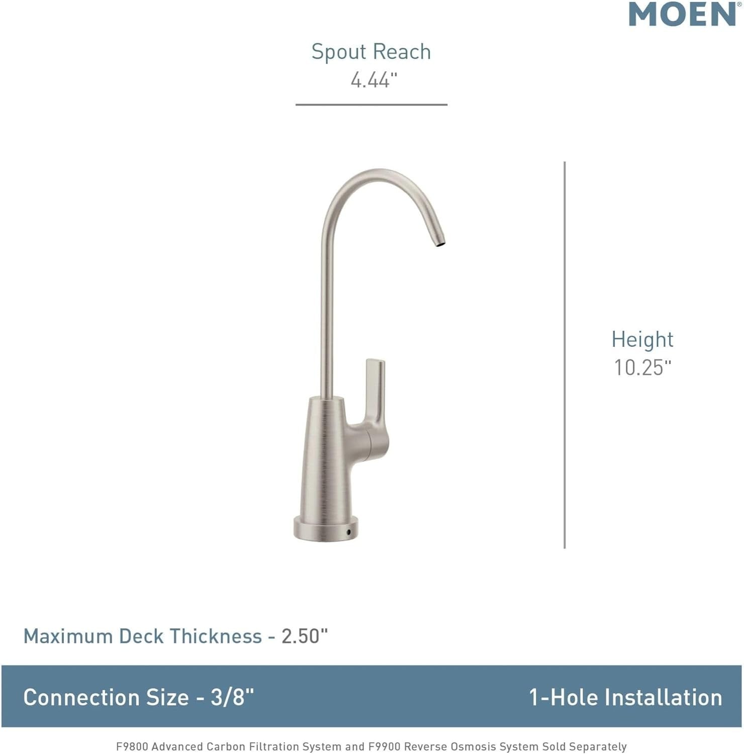 Moen F7620NL Sip Traditional Beverage Faucet Polished Nickel High Arc New