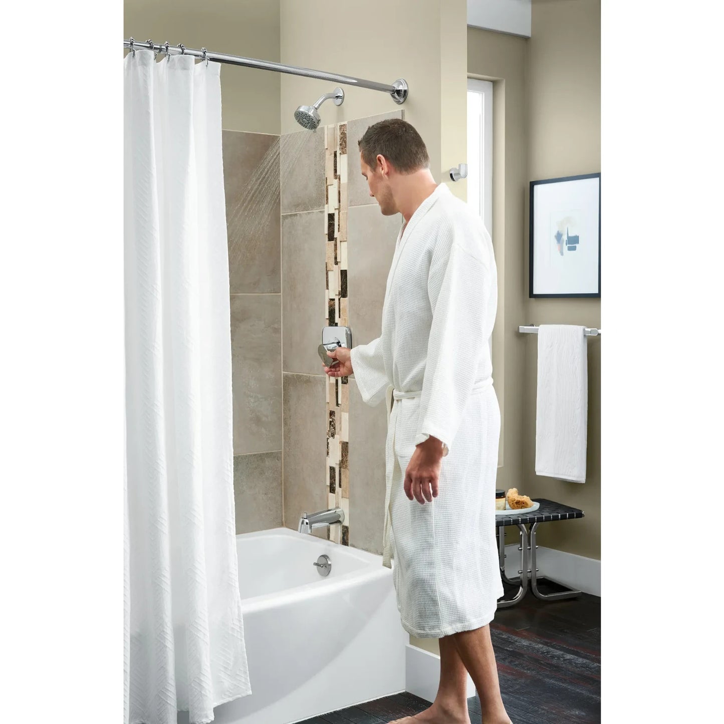 Moen Delta T2473EP Genta LX Chrome Monitor Tub and Shower Faucet Trim Kit