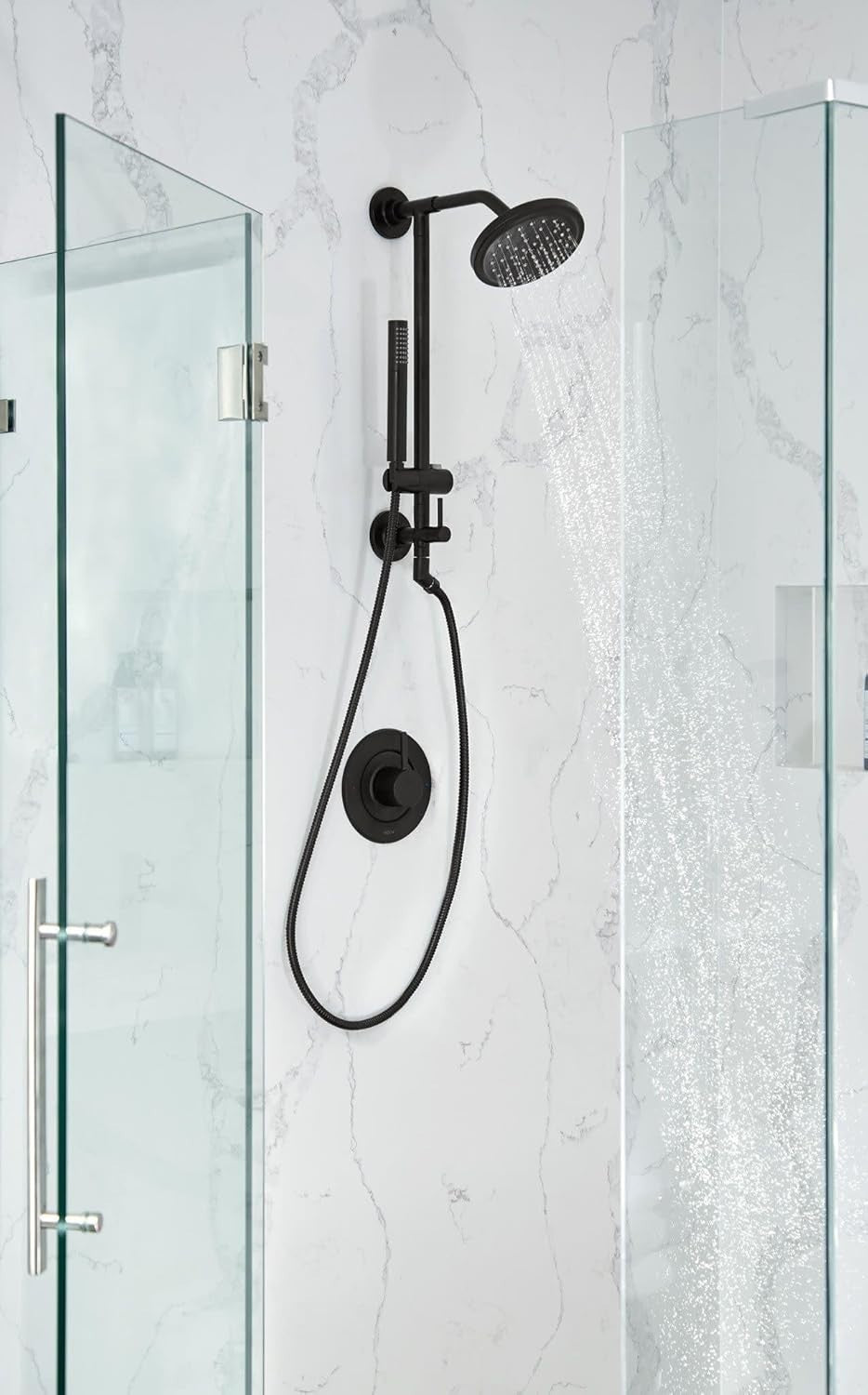 Moen TS3661NHBL Annex Matte Black Shower Rail System No Showerhead New