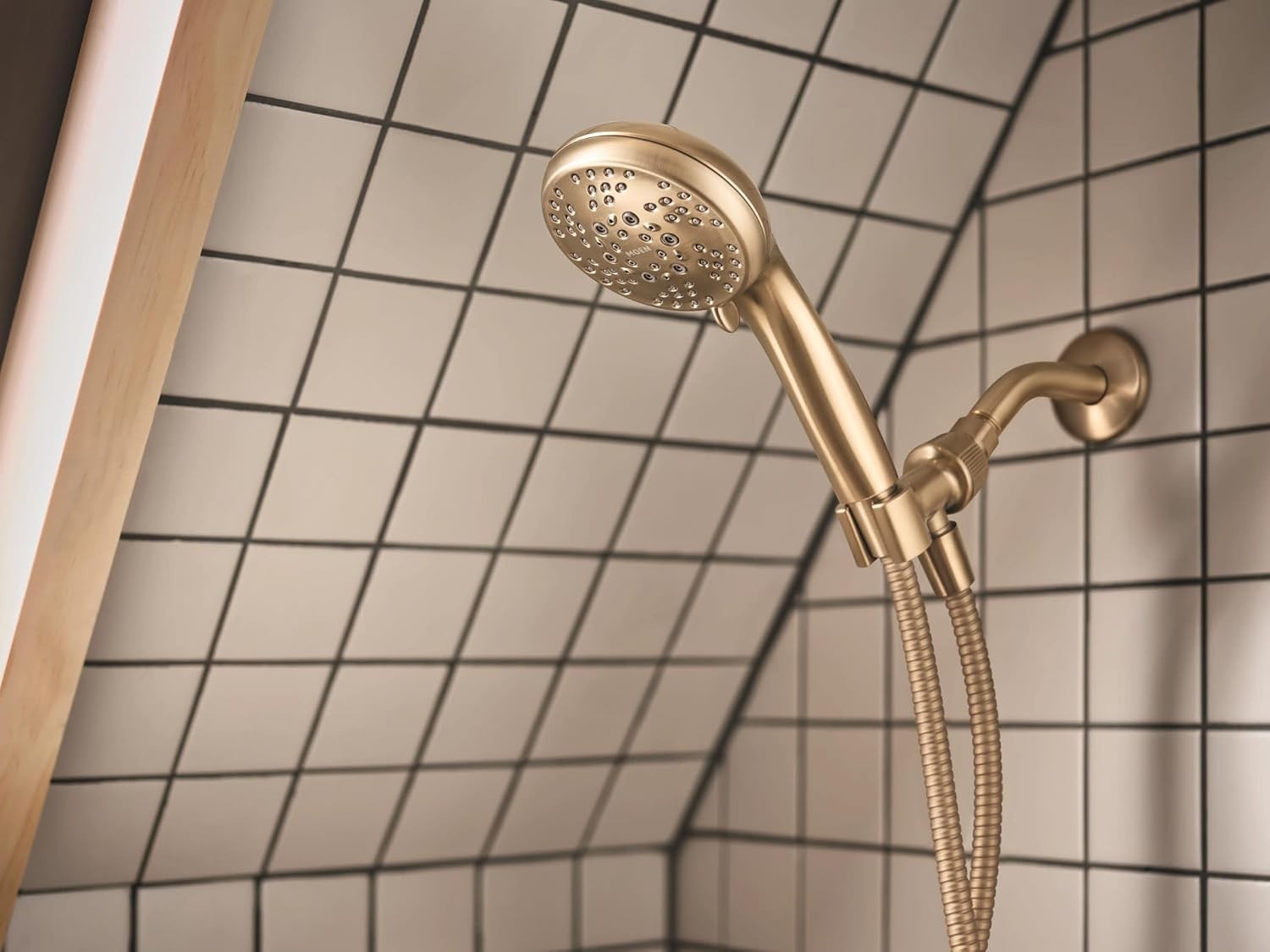 Moen 82775BZG Beric Bronzed Gold Tub Shower Faucet 5-Spray Posi-Temp Trim New