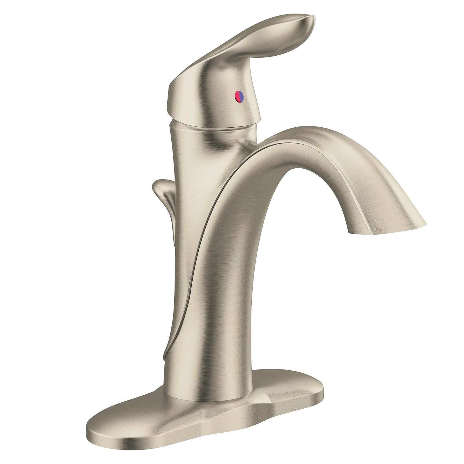 Moen 6400BN Eva Single Handle High Arc Bathroom Faucet Brushed Nickel New