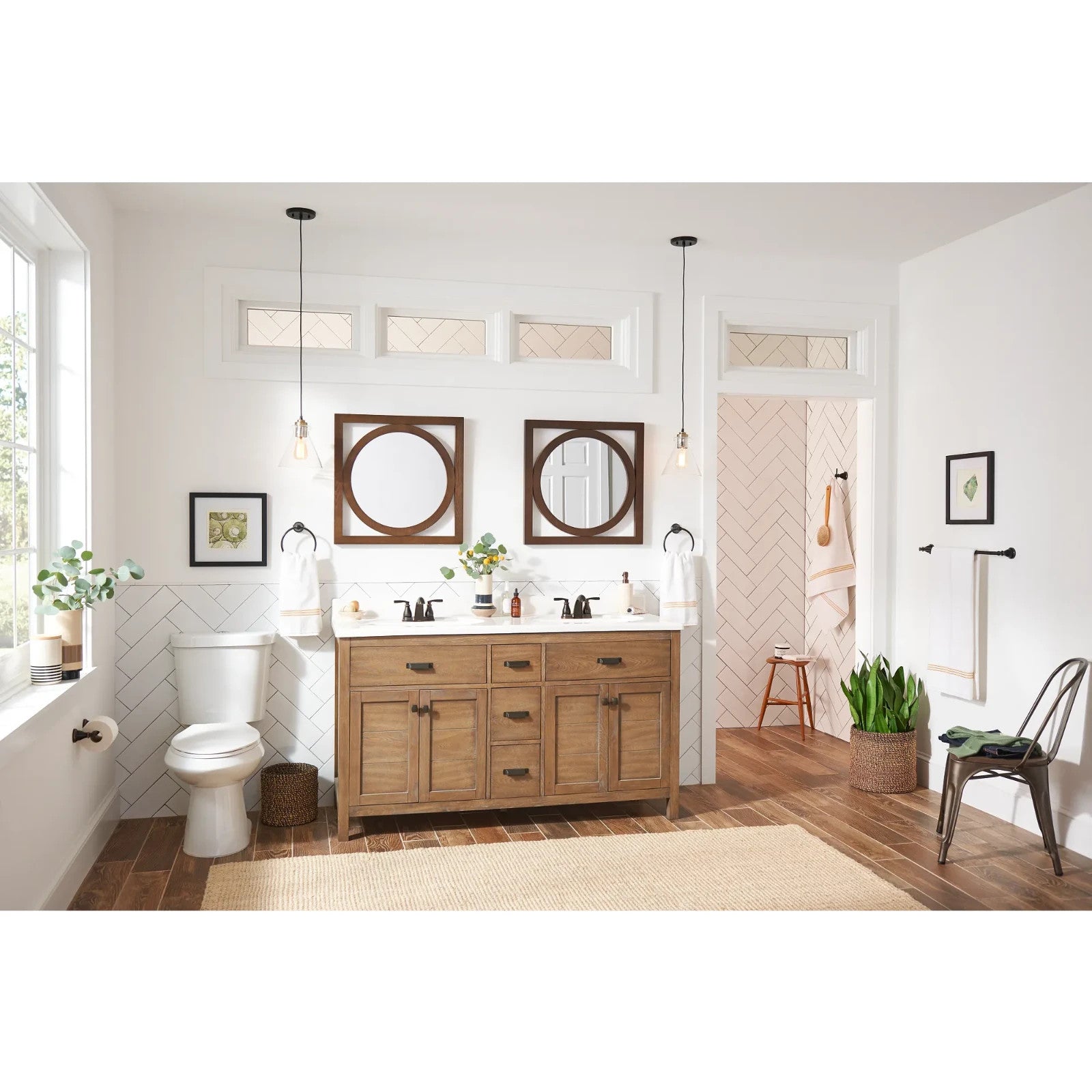 Moen 84532BL Hilliard Matte Black Two-Handle Low Arc Widespread Bathroom Faucet