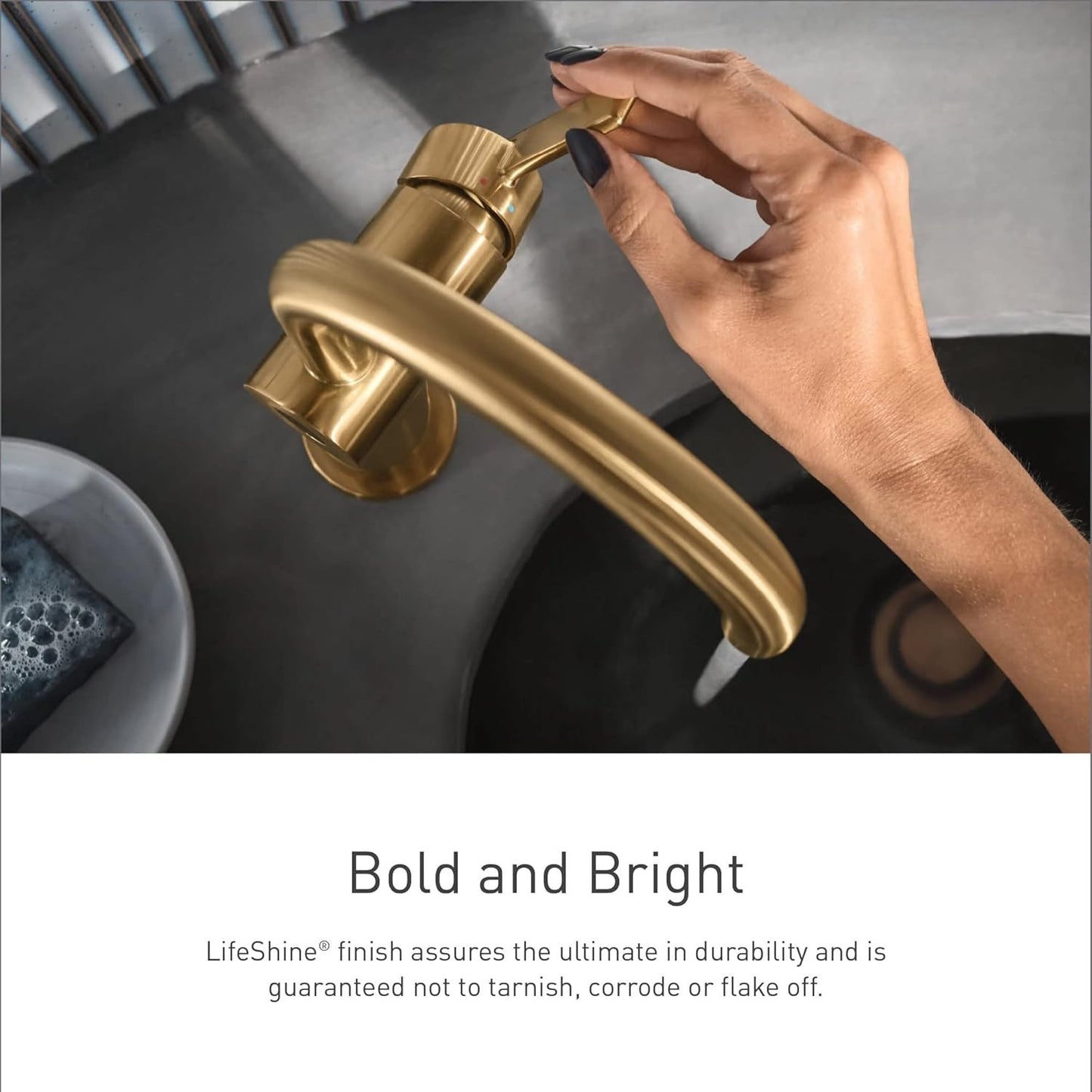 Moen TV6905BG Voss Widespread Bathroom Faucet Brushed Gold High Arc New