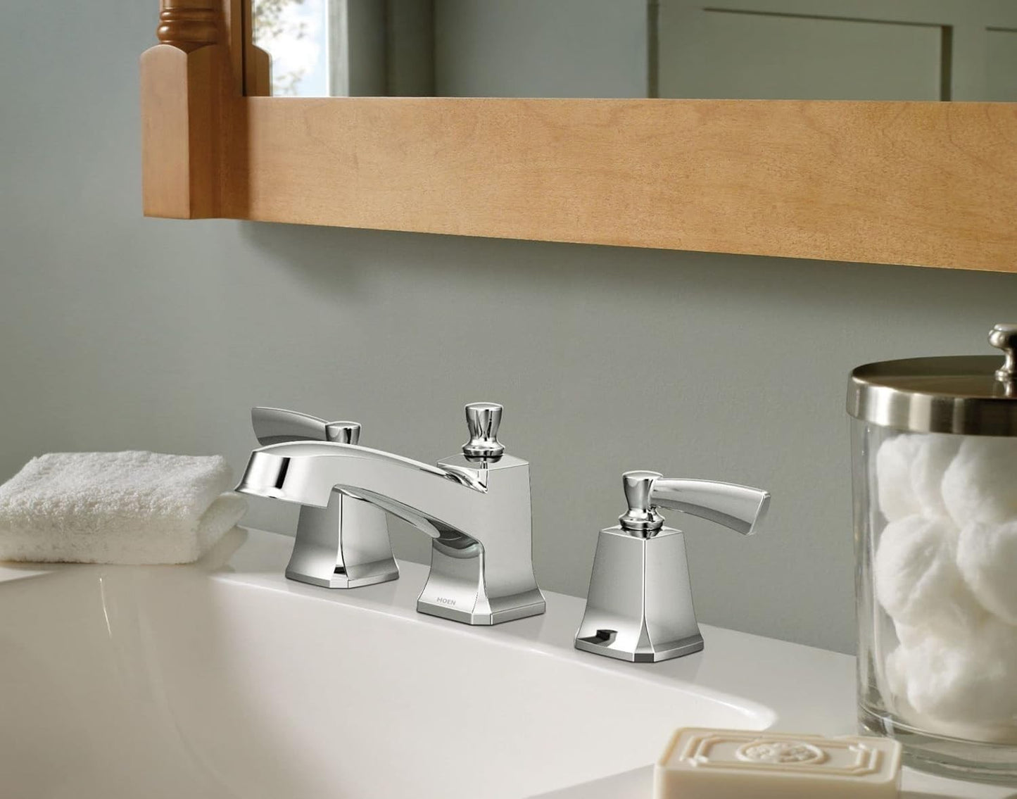 Moen 84926 Conway Chrome Bathroom Faucet Widespread Two Handle High Arc New