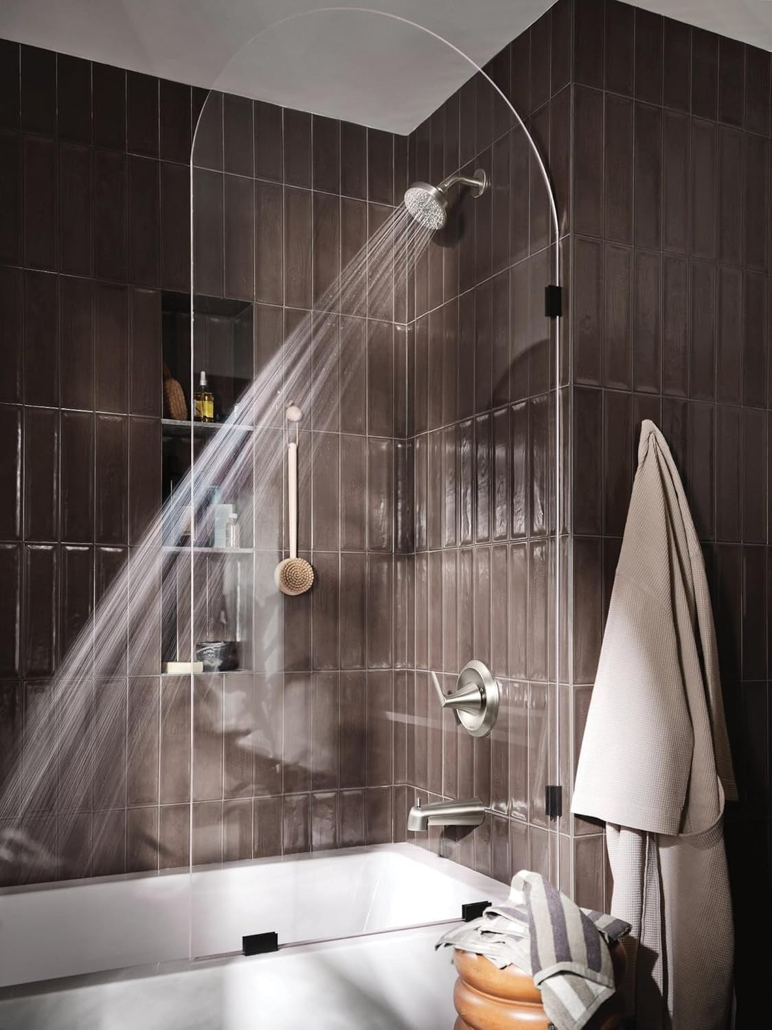 Moen 82518SRN Findlay Brushed Nickel Tub Shower Faucet Set Posi-Temp New