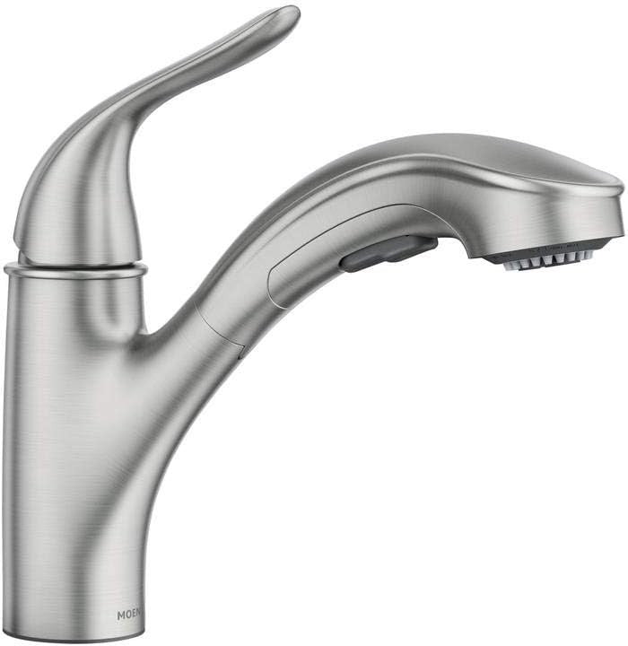 Moen 87557 Brecklyn Chrome Pullout Kitchen Faucet One Handle Low Arc New