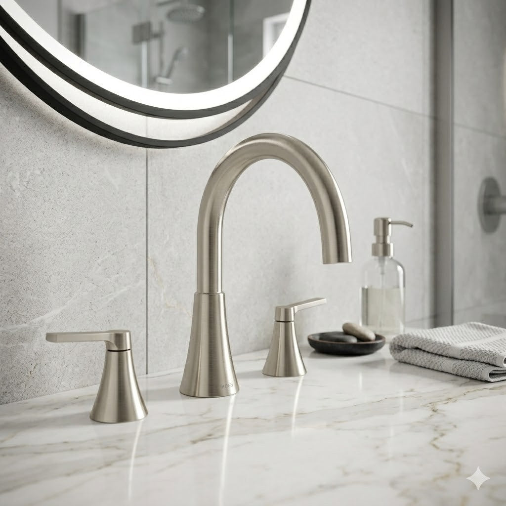 Moen T430BN Jase Roman Tub Faucet Brushed Nickel 2 Handle Non Diverter Trim