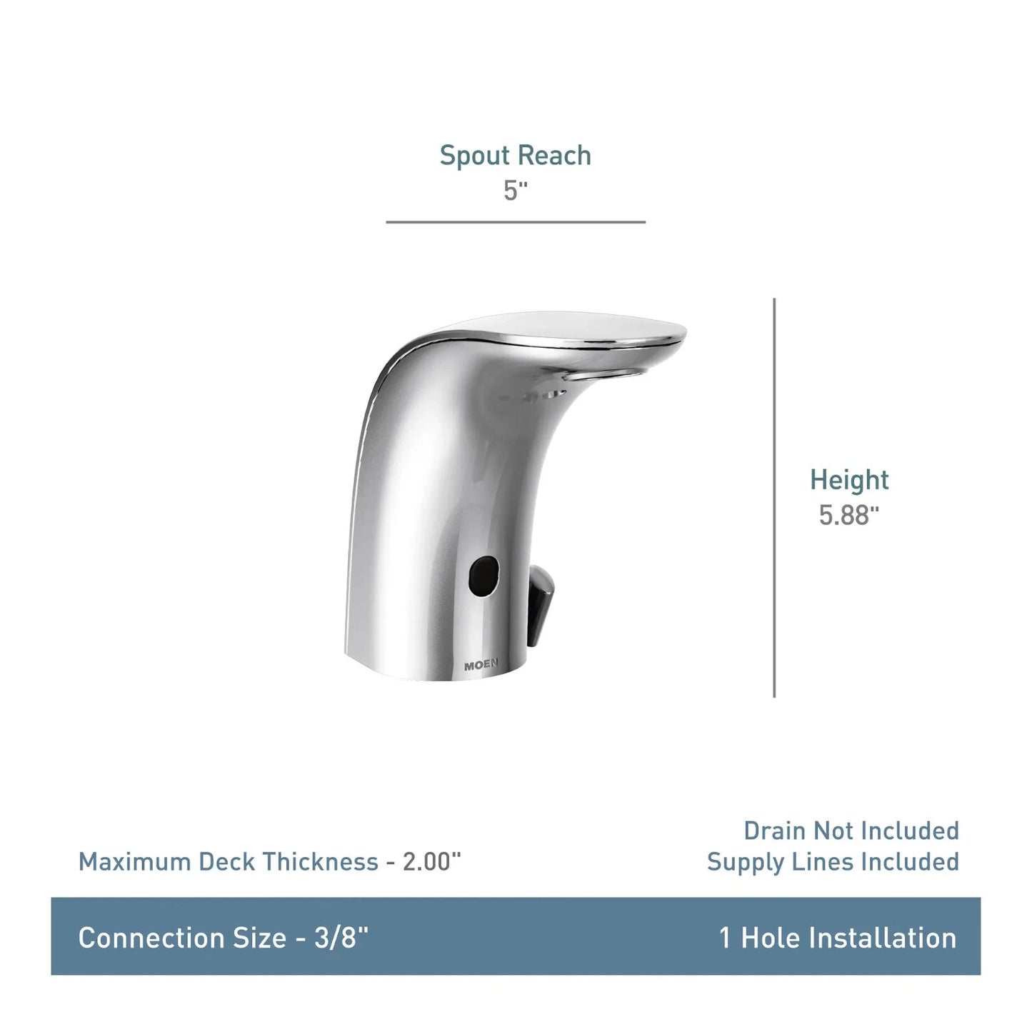 Moen 8554AC M-POWER Chrome Sensor Lavatory Faucet New