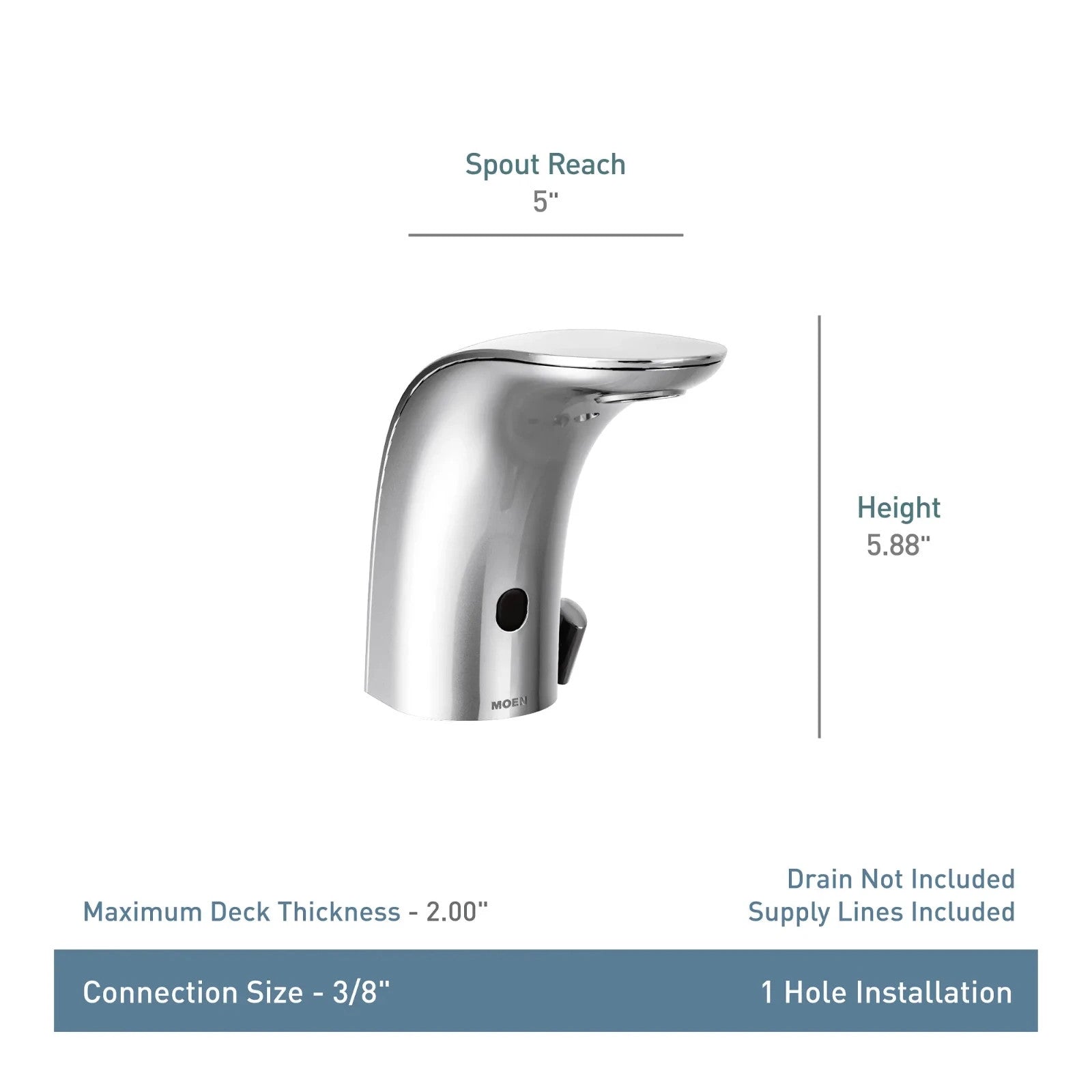 Moen 8554AC M-POWER Chrome Sensor Lavatory Faucet New