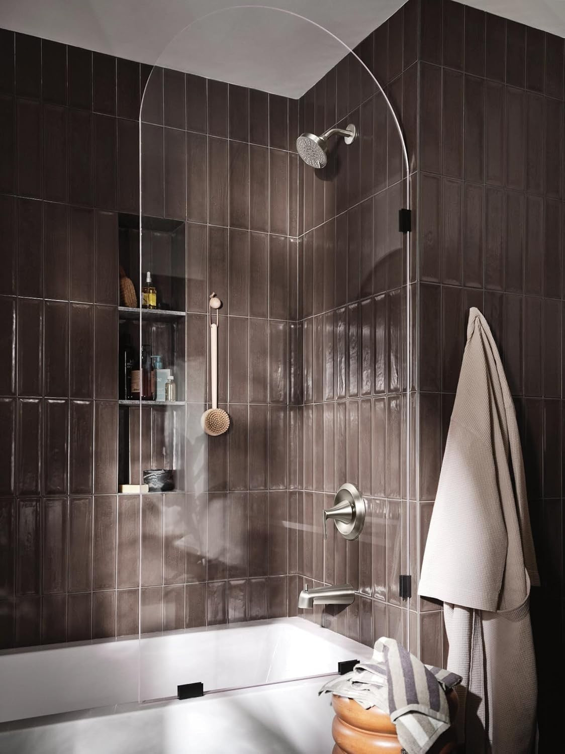 Moen 82518SRN Findlay Brushed Nickel Tub Shower Faucet Set Posi-Temp New