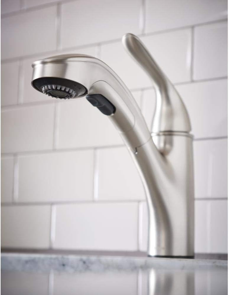 Moen 87557 Brecklyn Chrome Pullout Kitchen Faucet One Handle Low Arc New