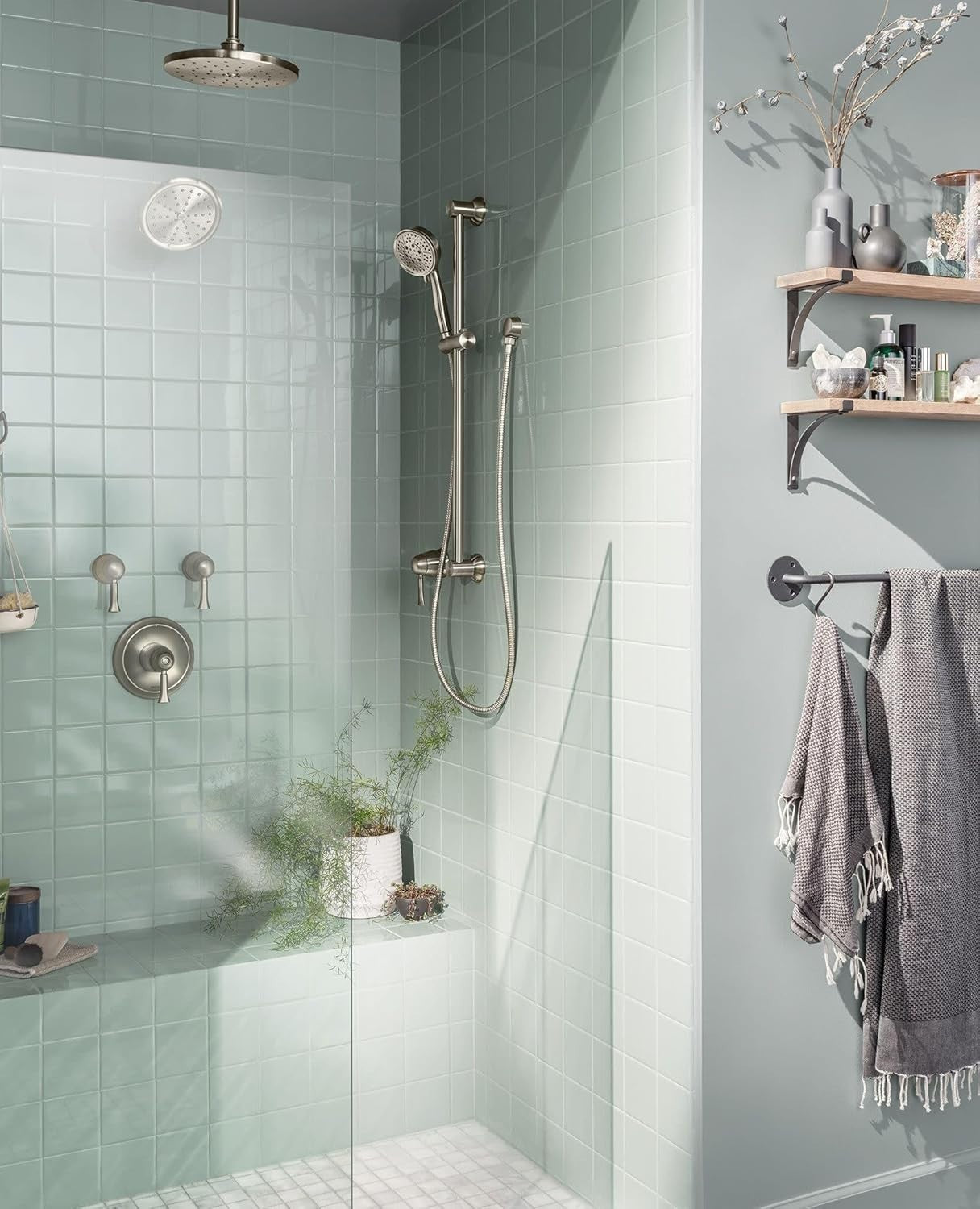 Moen 3667EPBN Brushed Nickel Handheld Shower Head with Slide Bar Eco New