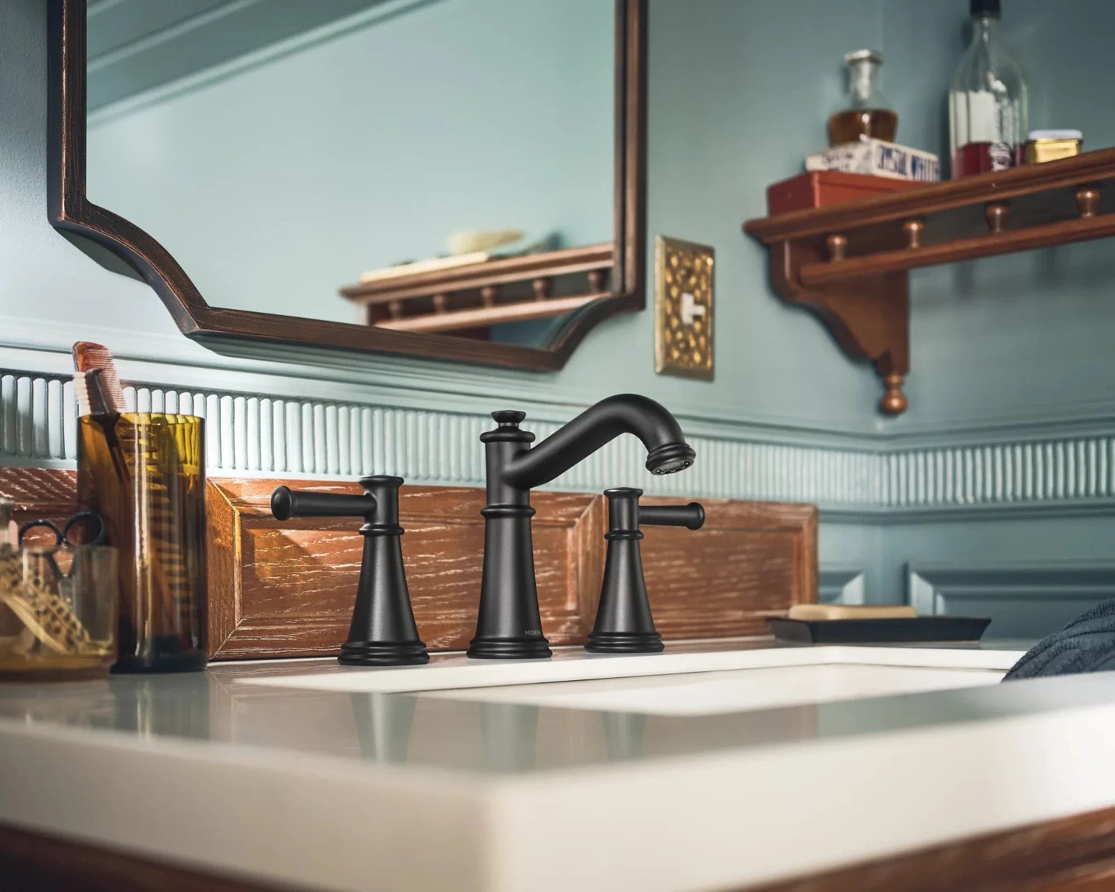 Moen TV6405ORB Belfield Two-Handle High Arc Bathroom Faucet Oil Rubbed BronzeNew
