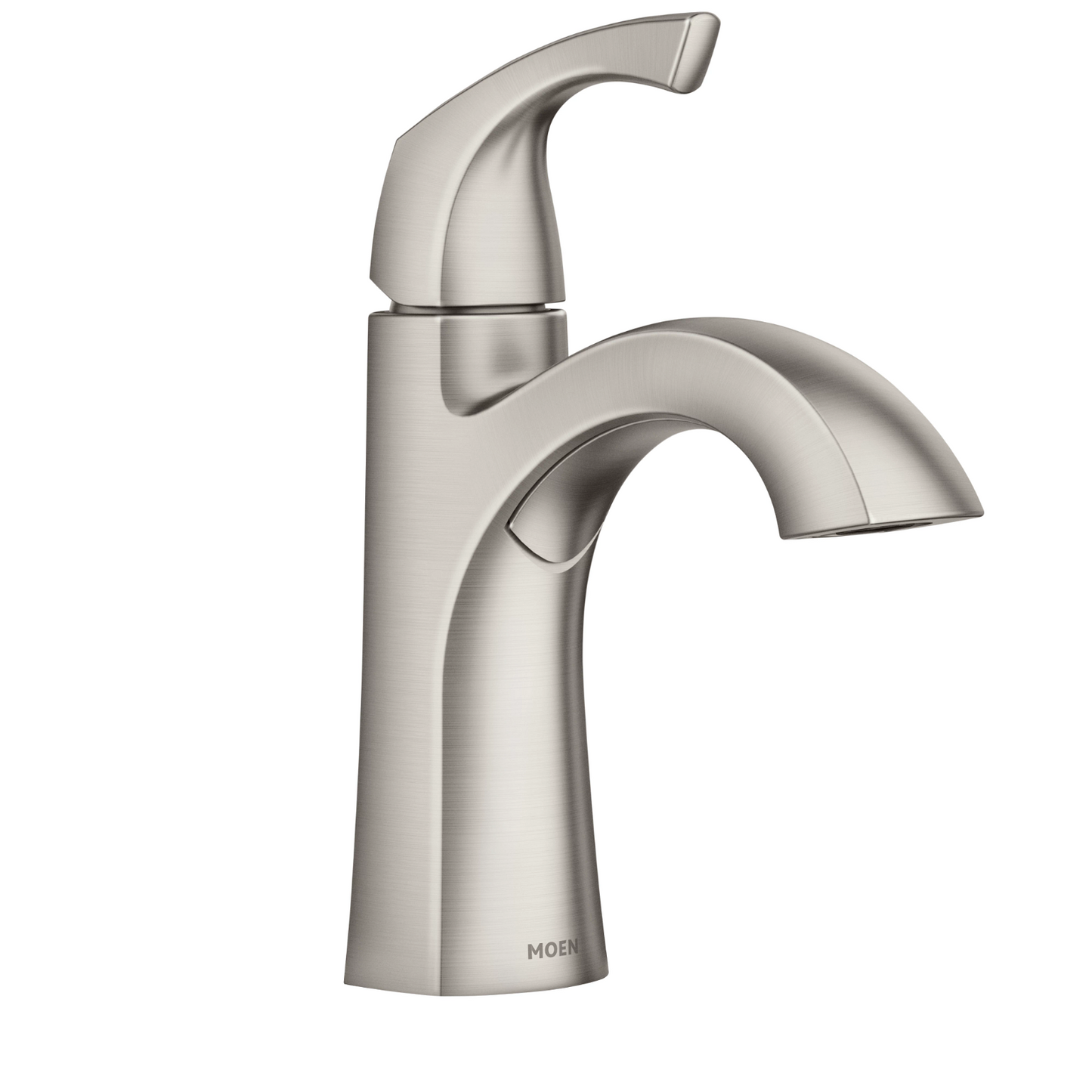 Moen Lindor 84505SRN Brushed Nickel High Arc Bathroom Faucet New