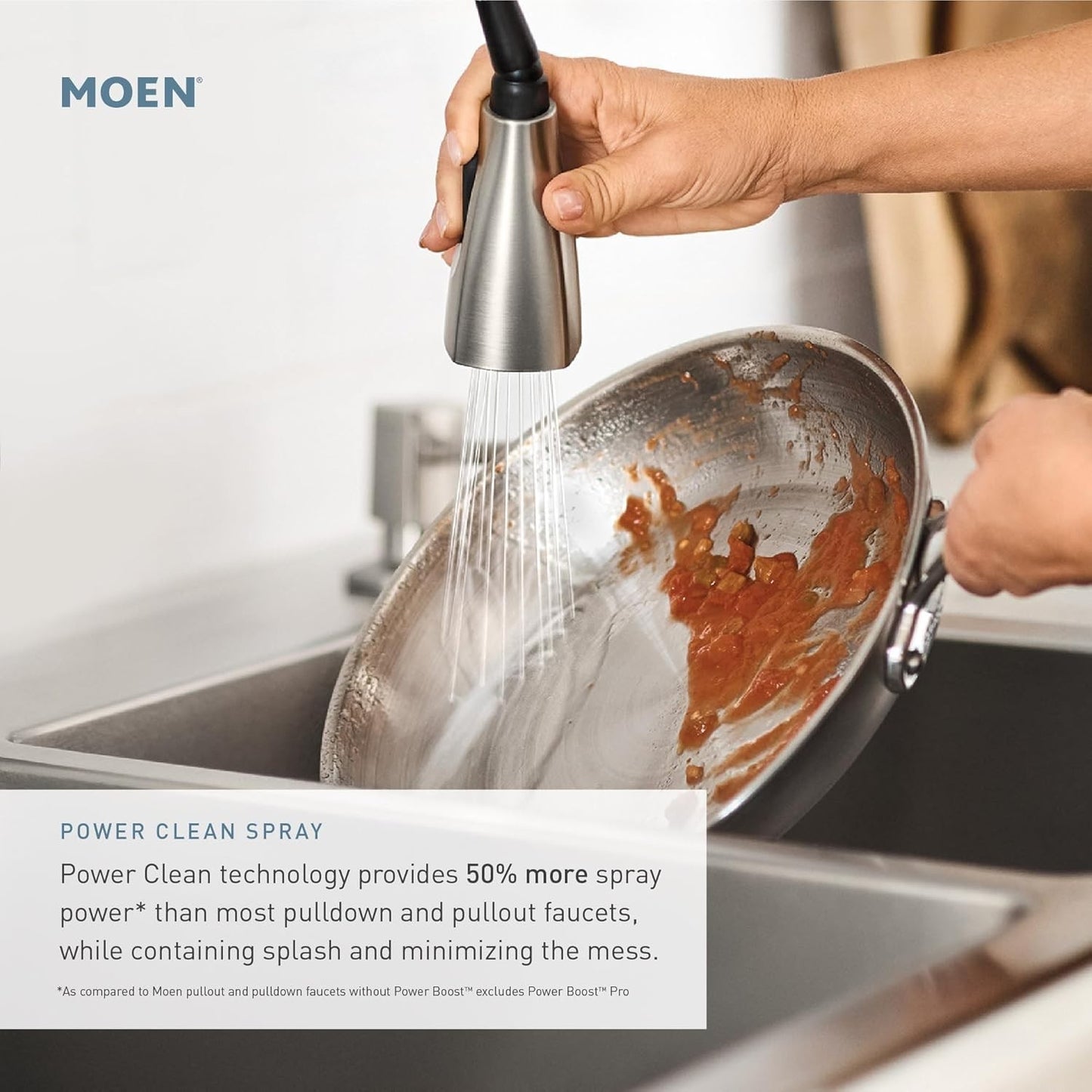 Moen 7185C Brantford Kitchen Faucet Chrome Pulldown High Arc Power Boost New