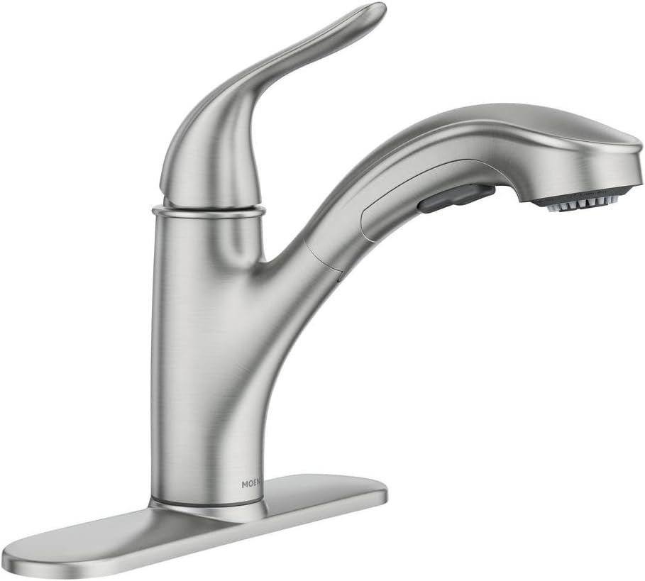 Moen 87557 Brecklyn Chrome Pullout Kitchen Faucet One Handle Low Arc New