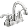 Moen WS84003 Traditional Chrome Two Handle High Arc Bathroom Sink Faucet Drain