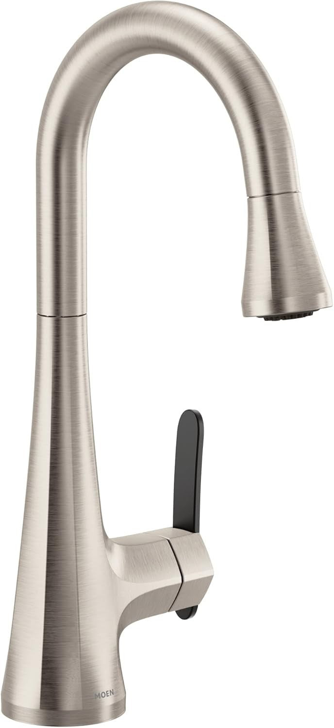 Moen Sinema S6235SRS Bar Faucet Spot Resist Stainless Pulldown High Arc New