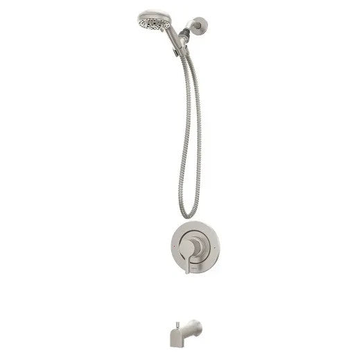 MOEN Beric 82775SRN 5-Spray Shower Tub Faucet and Valve Spot Resist Nickel