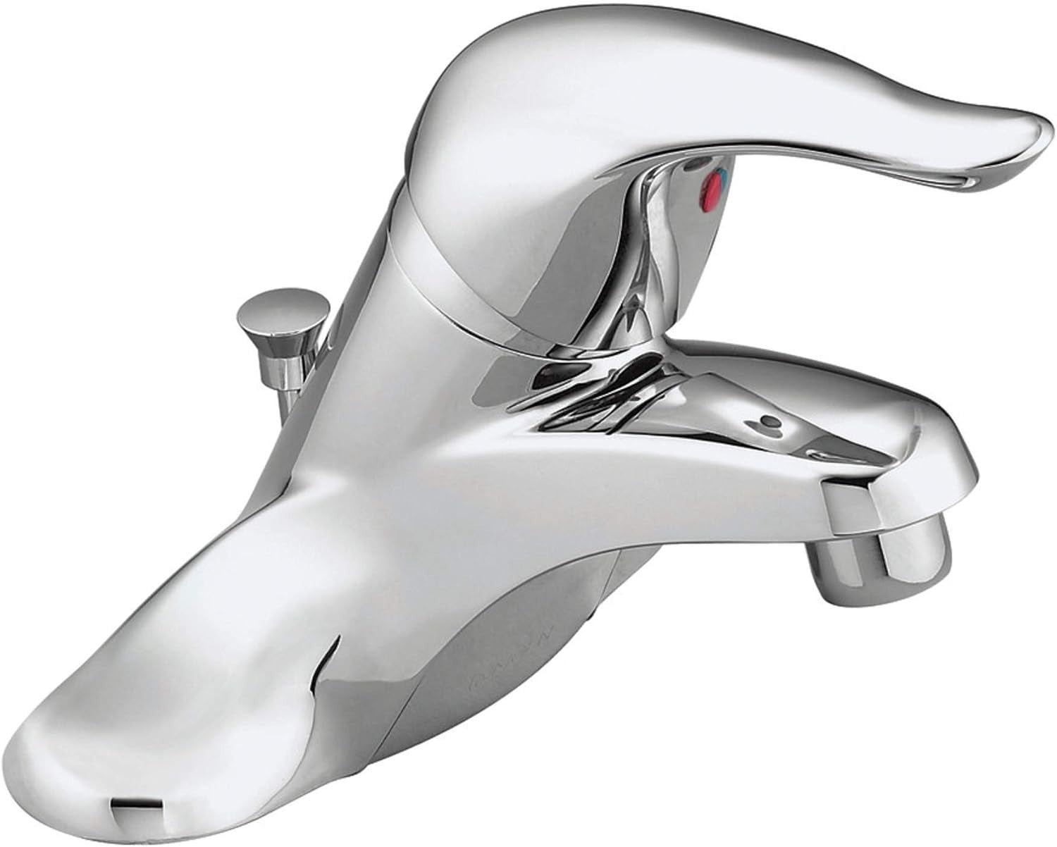 Moen L64621 Chateau Chrome Single Handle Low Arc Bathroom Sink Faucet Drain