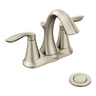 Moen 6410BN Two Handle High Arc Bathroom Faucet Brushed Nickel Eva