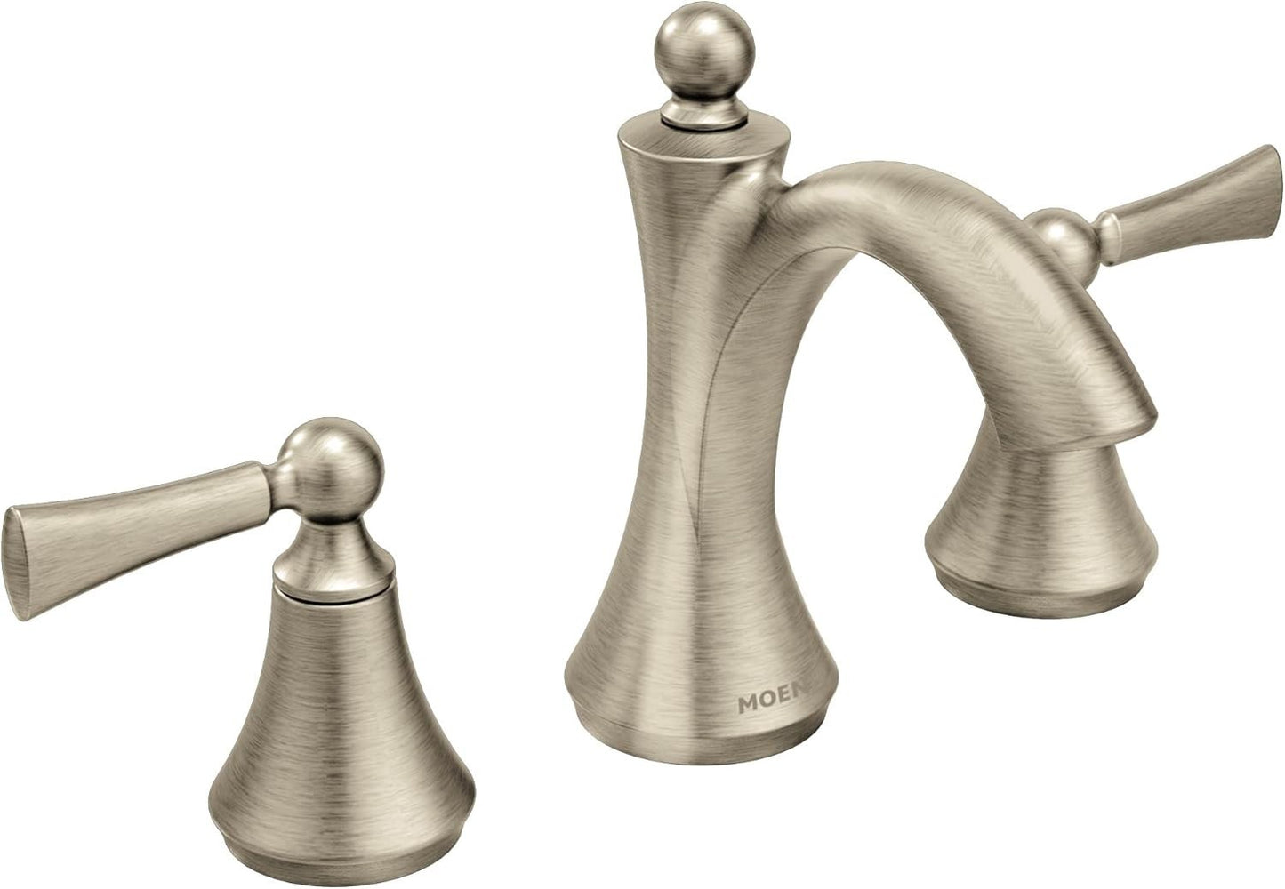 Moen T4520BN Wynford Two-Handle High Arc Bathroom Faucet Brushed Nickel New