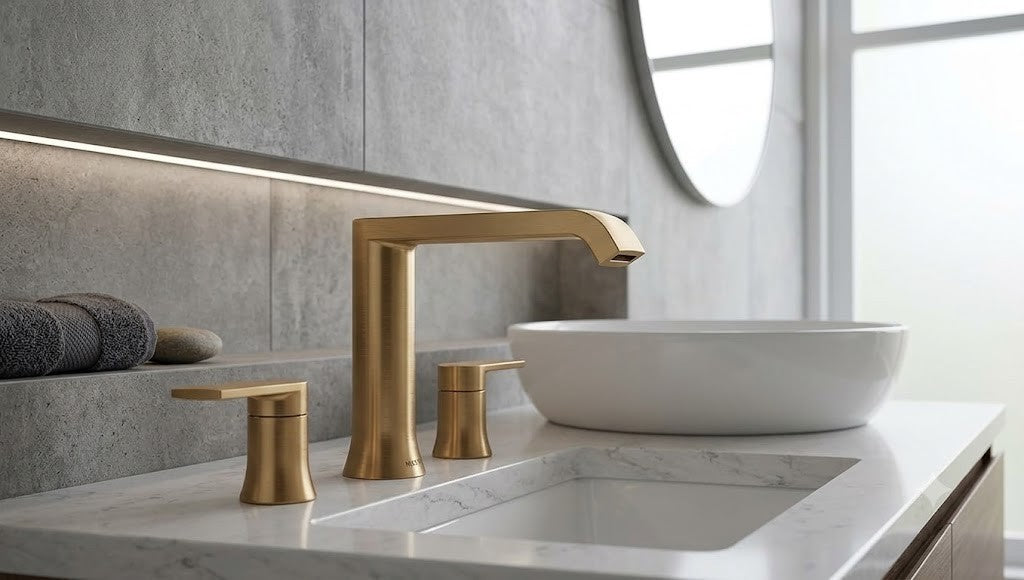 Moen T908BZG Genta LX Roman Tub Faucet Bronzed Gold Low Arc ( Scratch)