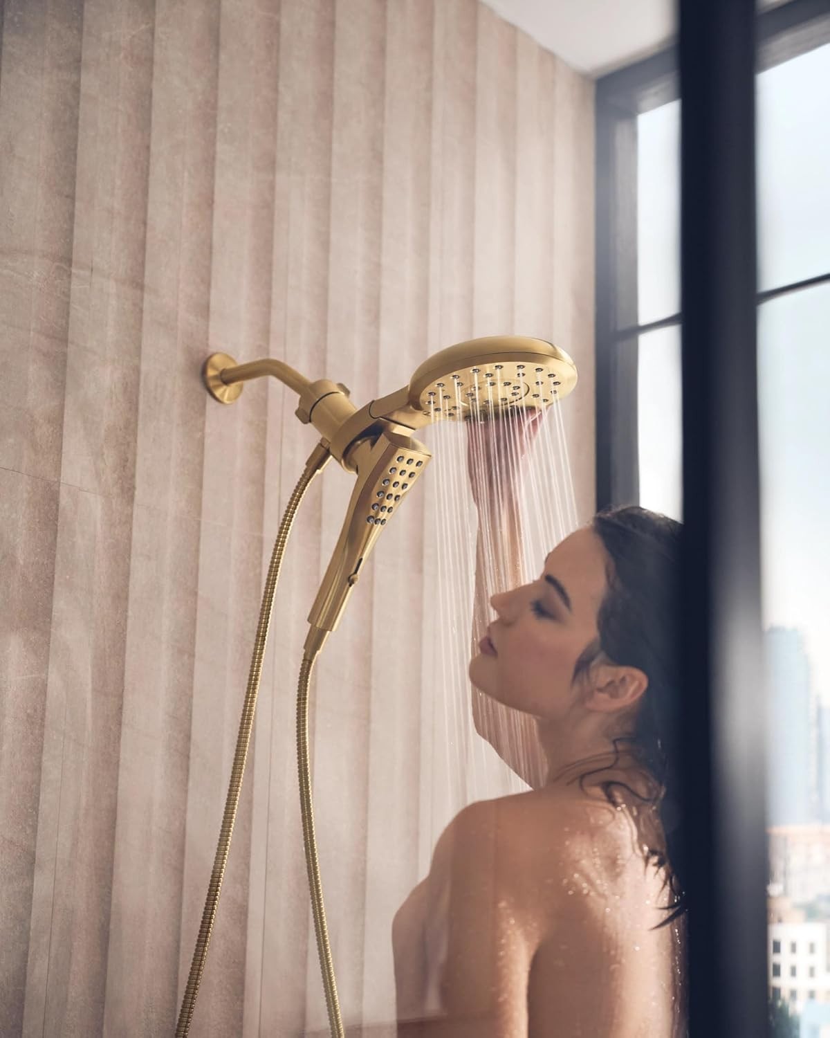 Moen 220C3BG Verso Combination Shower Head Brushed Gold Magnetix Handshower New