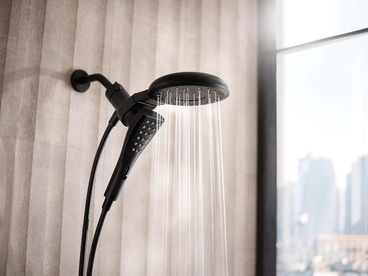 Moen 220C3BL Verso Combination Shower Head Matte Black Magnetix Handheld New