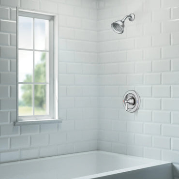 Moen 82495C Caldwell Shower Faucet Set Chrome Posi-Temp Trim WaterSense New