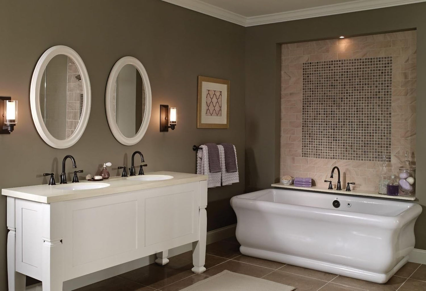 Moen 86924BRB Banbury Mediterranean Bronze Roman Tub Faucet Two Handle New