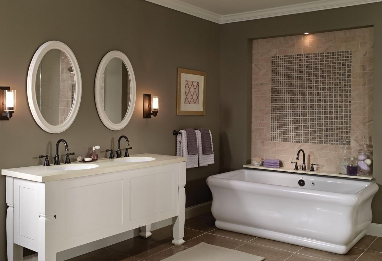 Moen 86924BRB Banbury Mediterranean Bronze Roman Tub Faucet Two Handle New