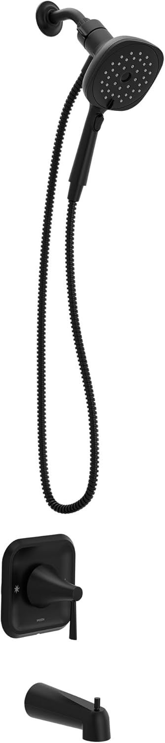 Moen 82022BL Ronan Posi-Temp Tub and Shower Trim Kit Matte Black