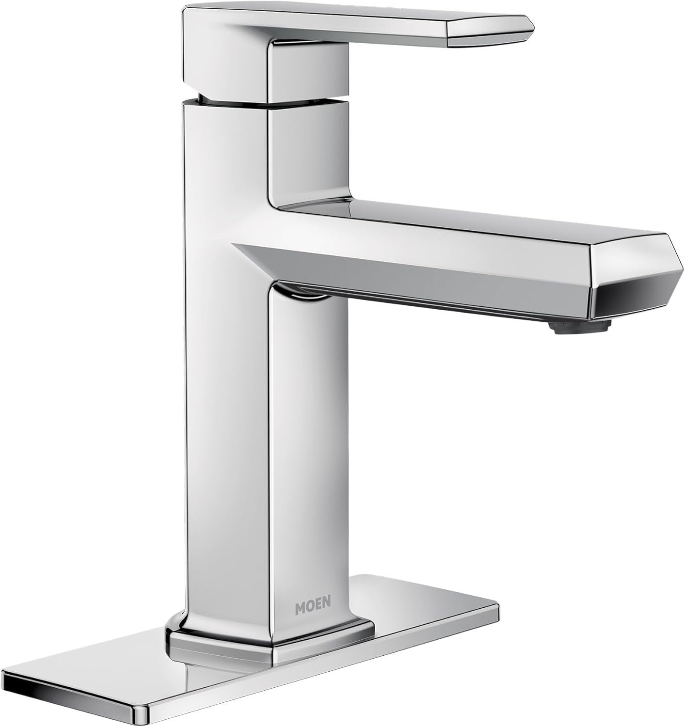 MOEN Neese 84784 4 in. Single Handle Bathroom Faucet in Chrome + Drain Assembly