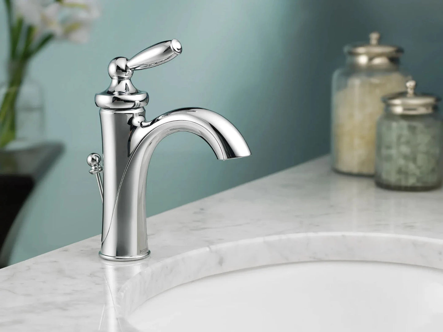 Moen 6600 Brantford Single Handle High Arc Bathroom Faucet Chrome New
