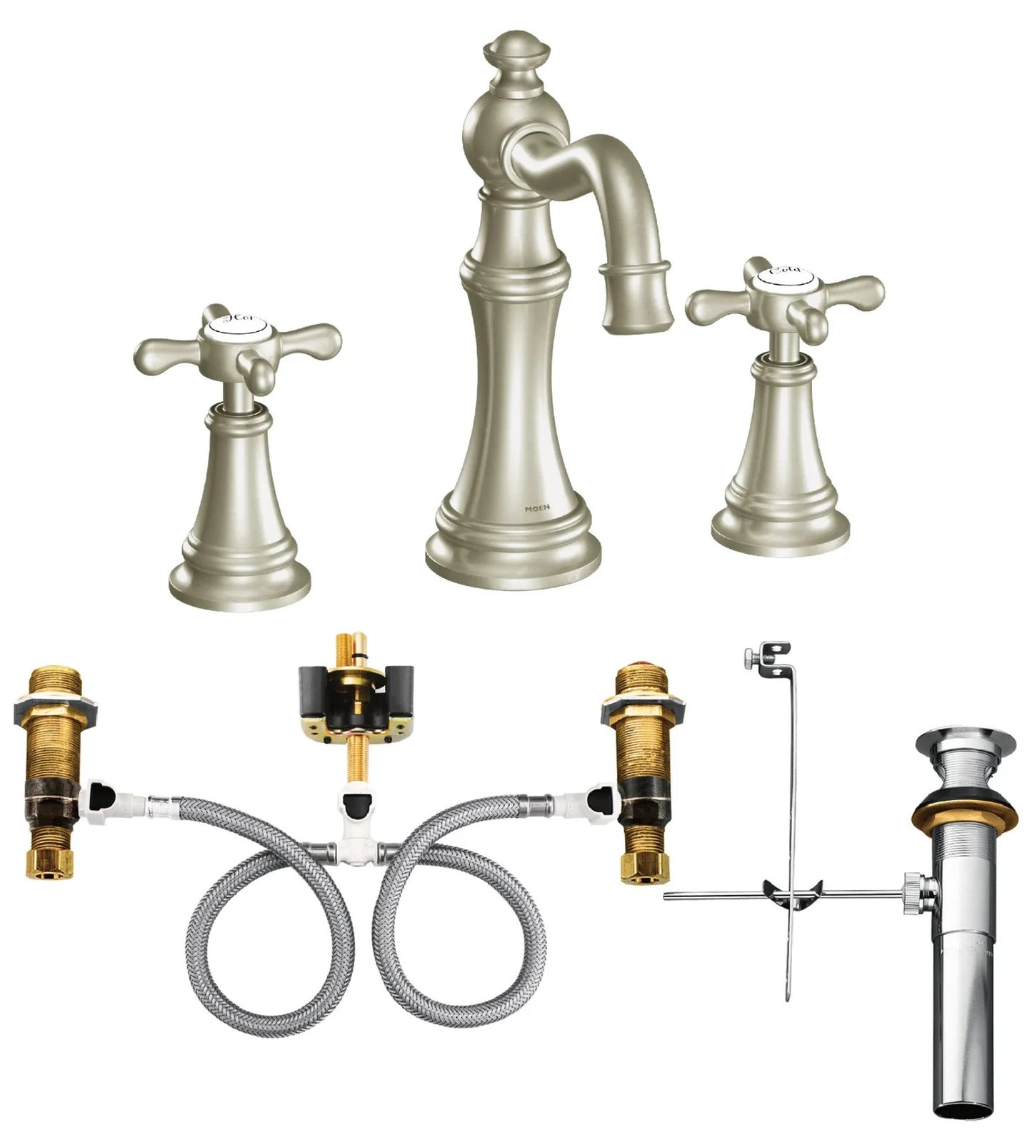 Moen TVS42114ORB Weymouth Two-Handle High Arc Bathroom Faucet Oil Rubbed Bronze