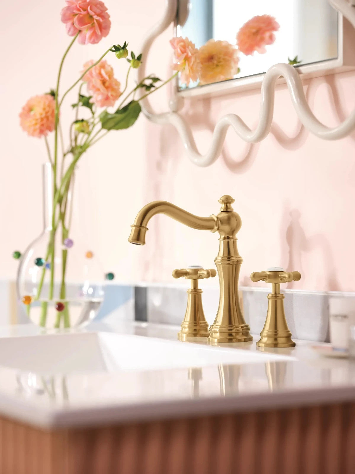 Moen TVS42114ORB Weymouth Two-Handle High Arc Bathroom Faucet Oil Rubbed Bronze