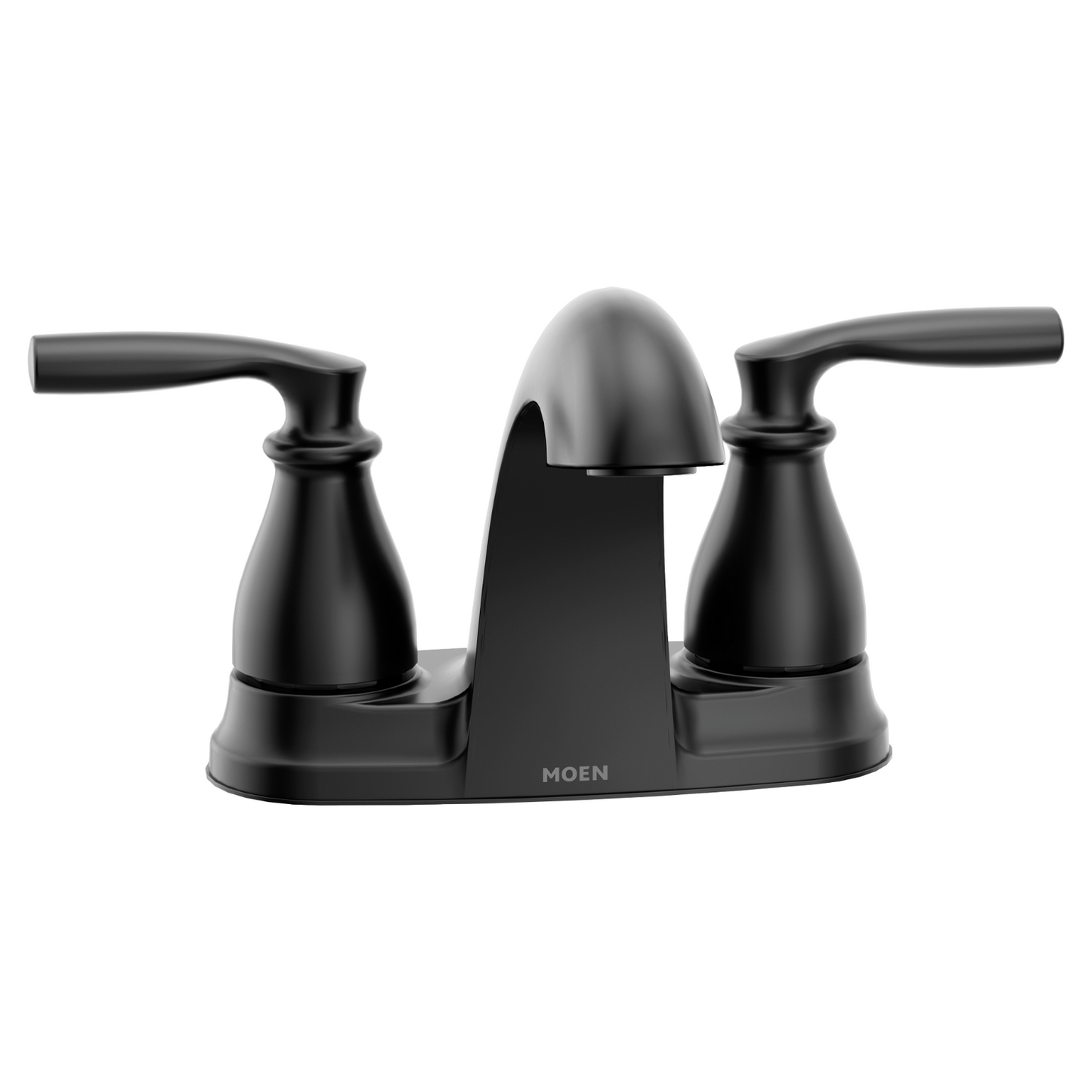 Moen 84532BL Hilliard Matte Black Two-Handle Low Arc Widespread Bathroom Faucet
